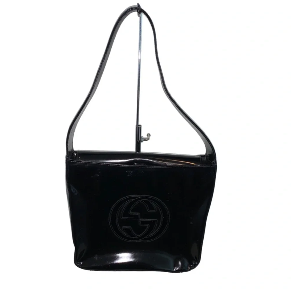 Gucci Black Patent leather shoulder bag